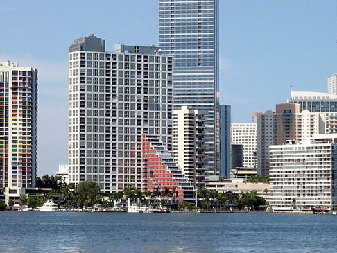 Blick vom Wasser auf Miami - Florida (Miami)