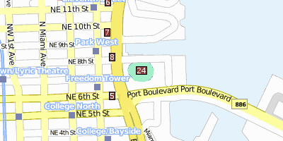 Stadtplan American Airlines Arena Miami