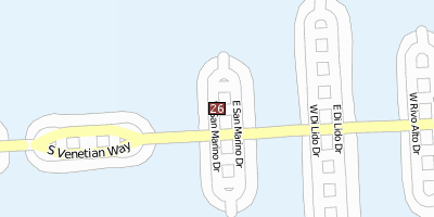 Stadtplan Venetian Islands Miami